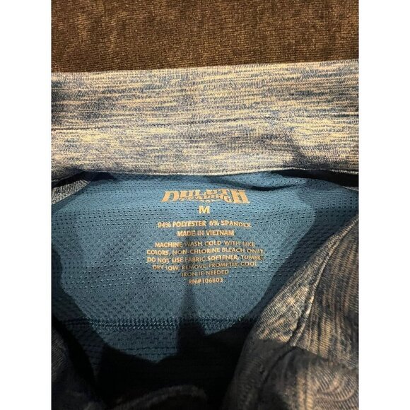 Duluth Trading Performance Polo Shirt Mens Medium Blue Vented Perforated - Picture 3 of 5